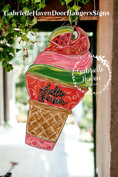 Watermelon Ice Cream Cone 26" height