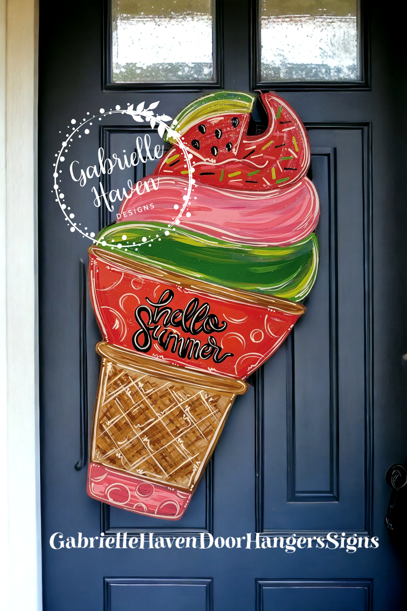 Watermelon Ice Cream Cone 26" height