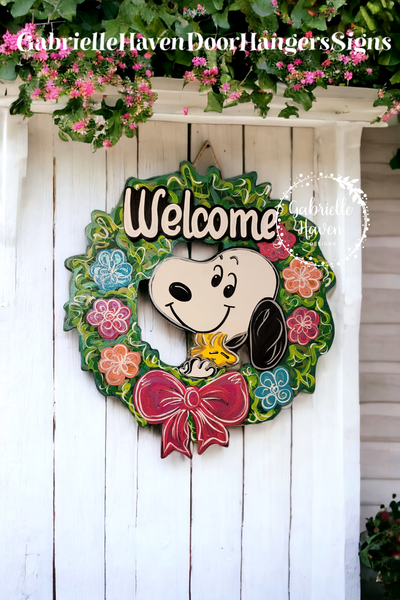 Snoopy Flower Wreath