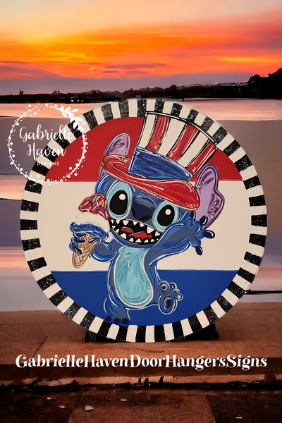 Stitch Patriotic Stripes & Ice Cream