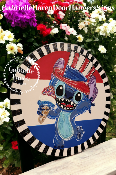 Stitch Patriotic Stripes & Ice Cream