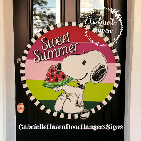 Snoopy Sweet Summer Watermelon Round