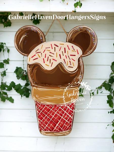 Mickey Ice Cream Waffle Cone