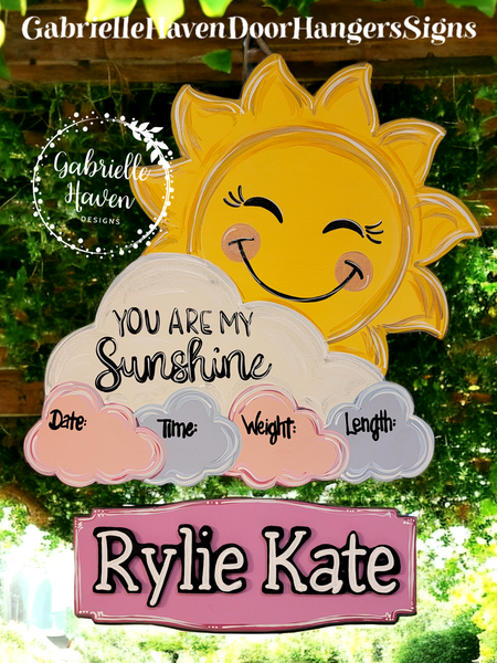 You are my Sunshine, Baby Design - Includes 3D accents and Baby Name