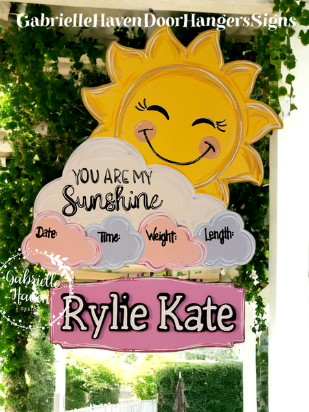 You are my Sunshine, Baby Design - Includes 3D accents and Baby Name