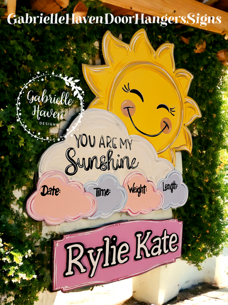 You are my Sunshine, Baby Design - Includes 3D accents and Baby Name