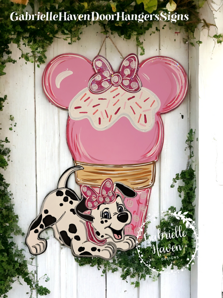 Dalmatian Minnie Ice Cream Cone