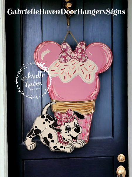 Dalmatian Minnie Ice Cream Cone