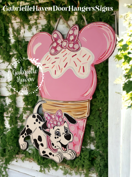 Dalmatian Minnie Ice Cream Cone