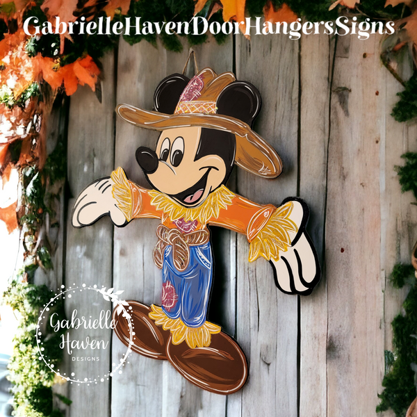 Mickey Fall Autumn Scarecrow, 24" height