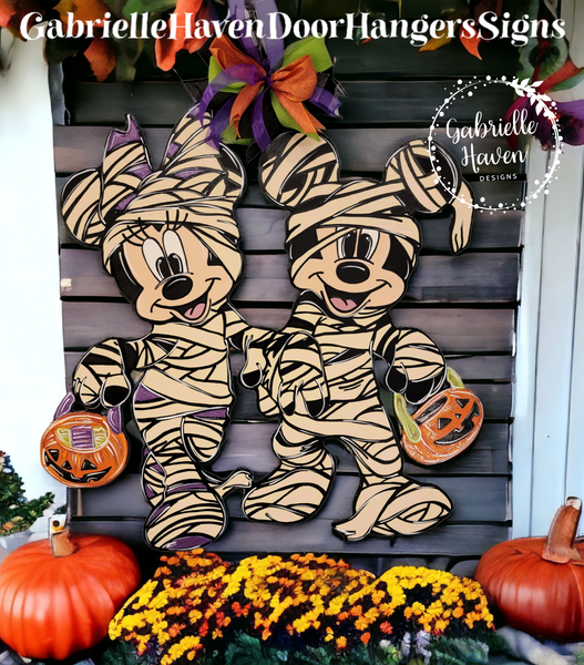 Halloween Mummies Mickey and Minnie