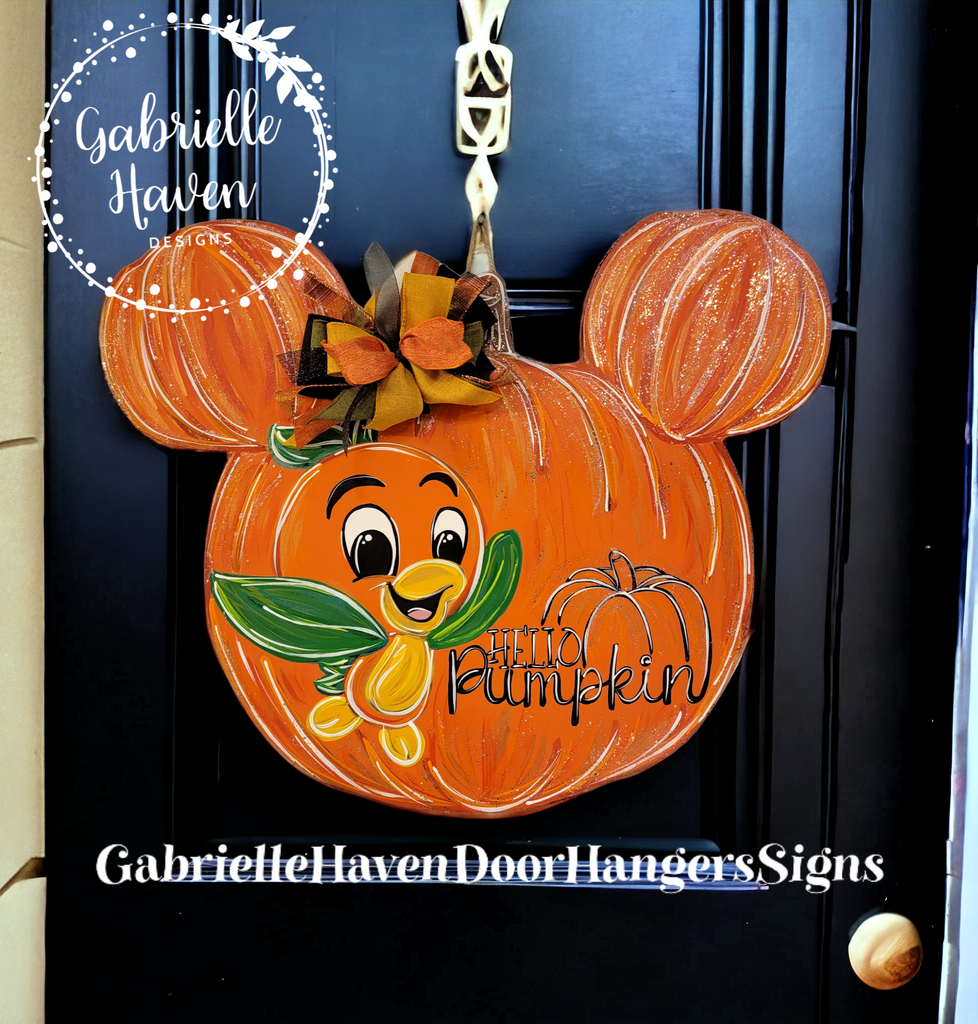 Orange Bird, Orange Bird Figment, Orange Bird Door Decor, Orange