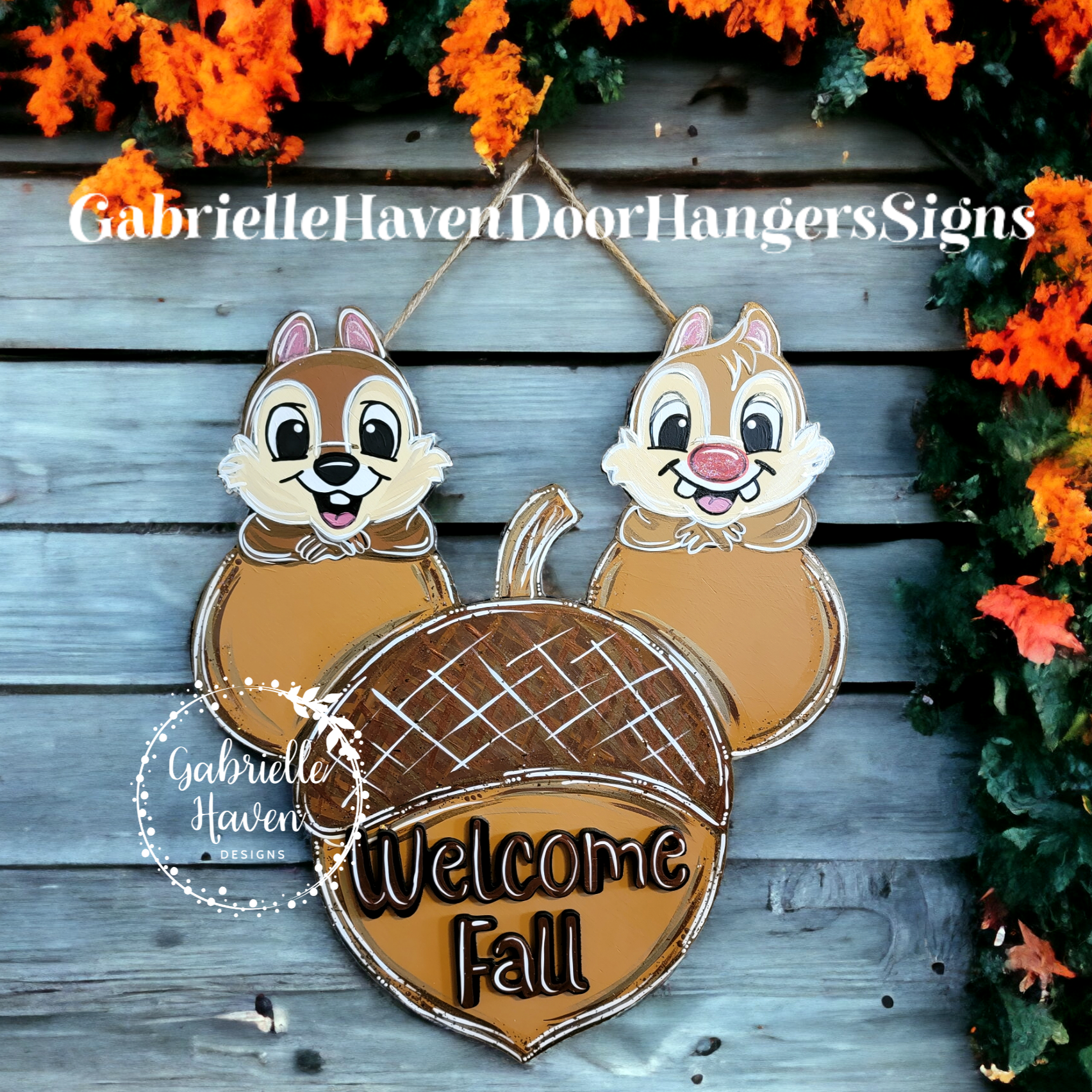 Chip and Dale Welcome Fall Acorn