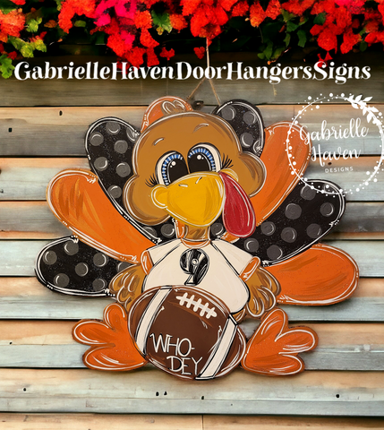 Cincinnati Bengals Thanksgiving Turkey WHO DEY (any team available)