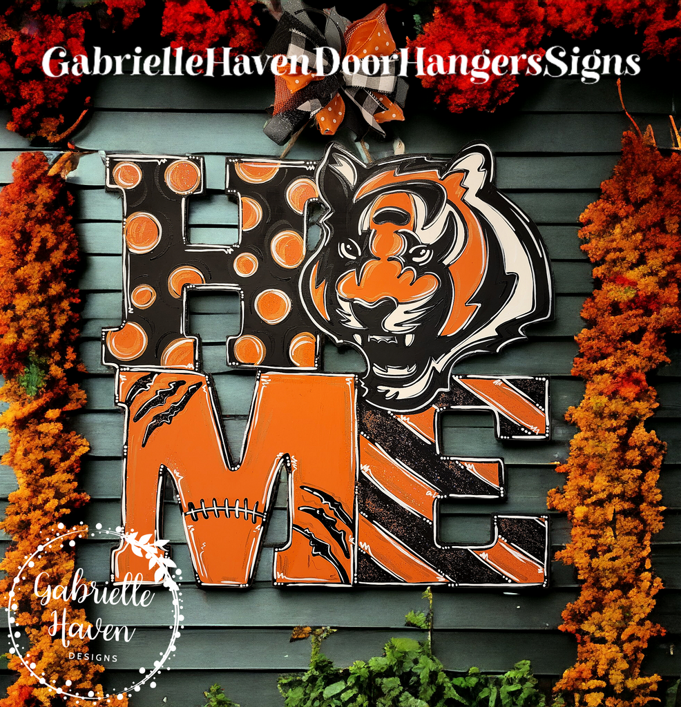 Cincinnati Bengals Door Sign, Cincinnati Bengals, Cincinnati Bengals Door  Hanger, Cincinnati Bengals Wreath, Cincinnati Bengals Decor, Football Door  Hanger, Football Door Sign, Football Wreath, Football Decor, Game Room  Sign, Man Cave Sign