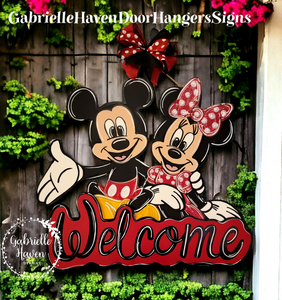 3D Welcome Mickey and Minnie