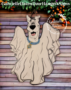 LARGE 34" Scooby Halloween Ghost with 3D collar