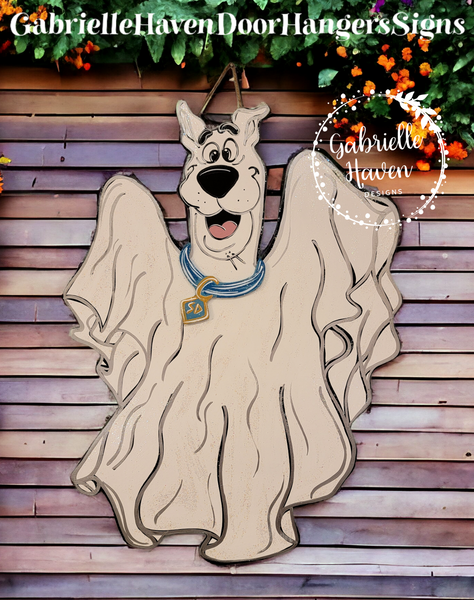 24" height, Scooby Doo Halloween Ghost with 3D collar