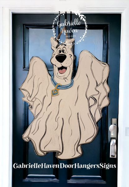 LARGE 34" Scooby Halloween Ghost with 3D collar