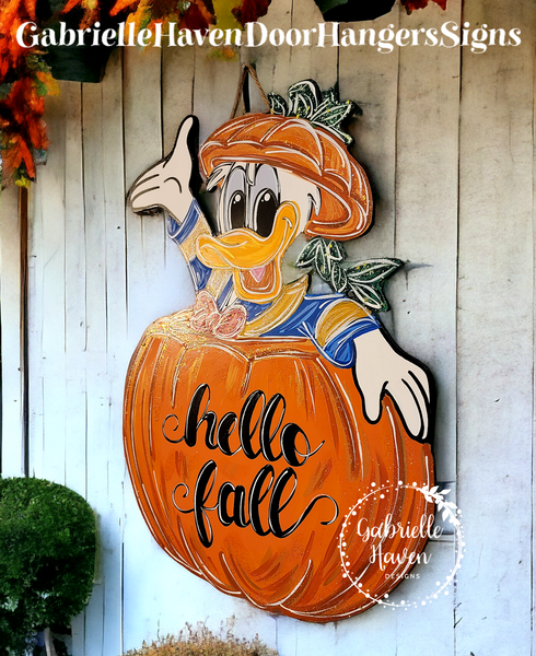 Donald Duck Fall Pumpkin