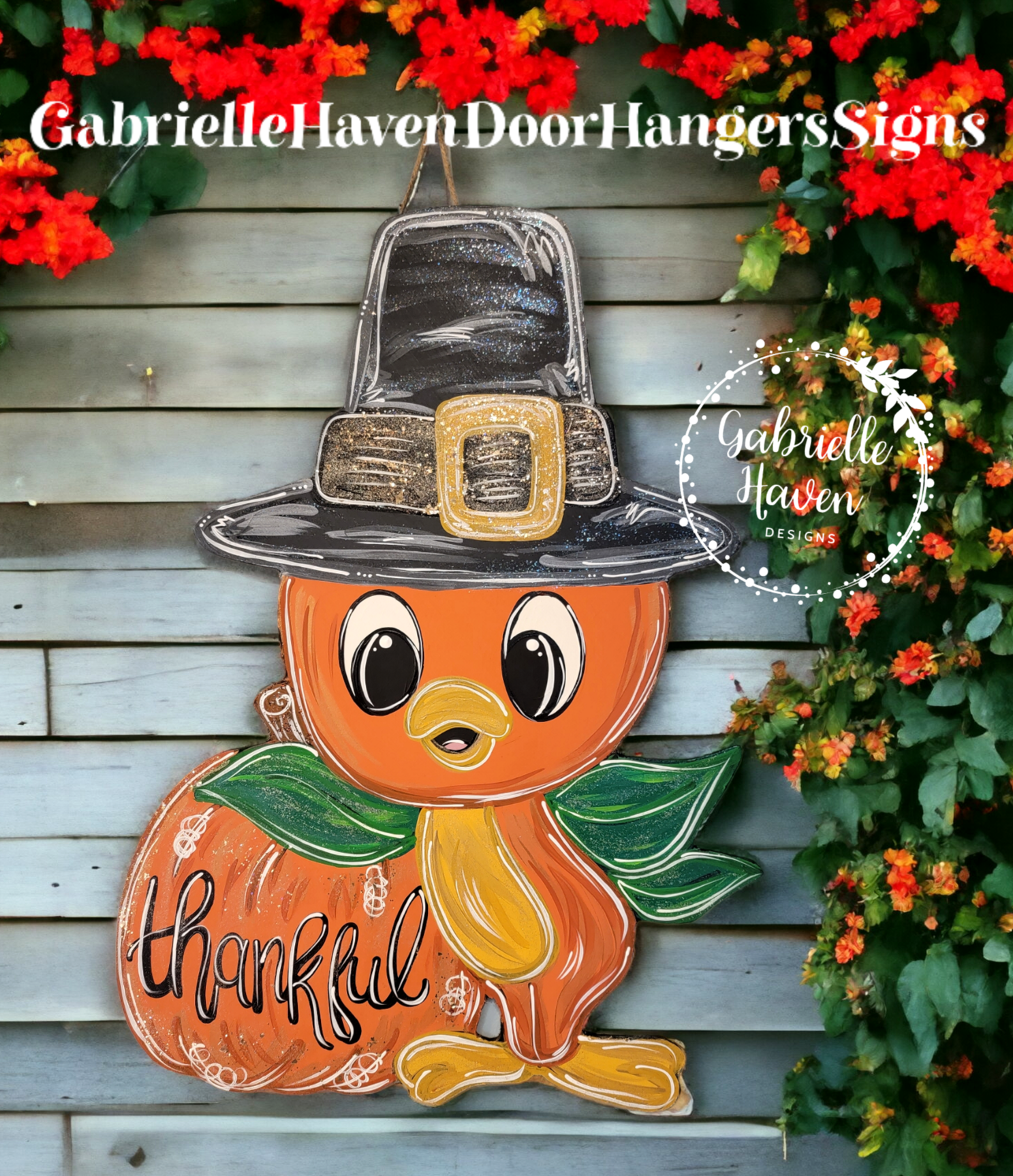 Orange Bird Thanksgiving Pilgrim