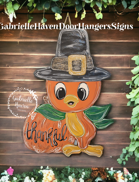 Orange Bird Thanksgiving Pilgrim