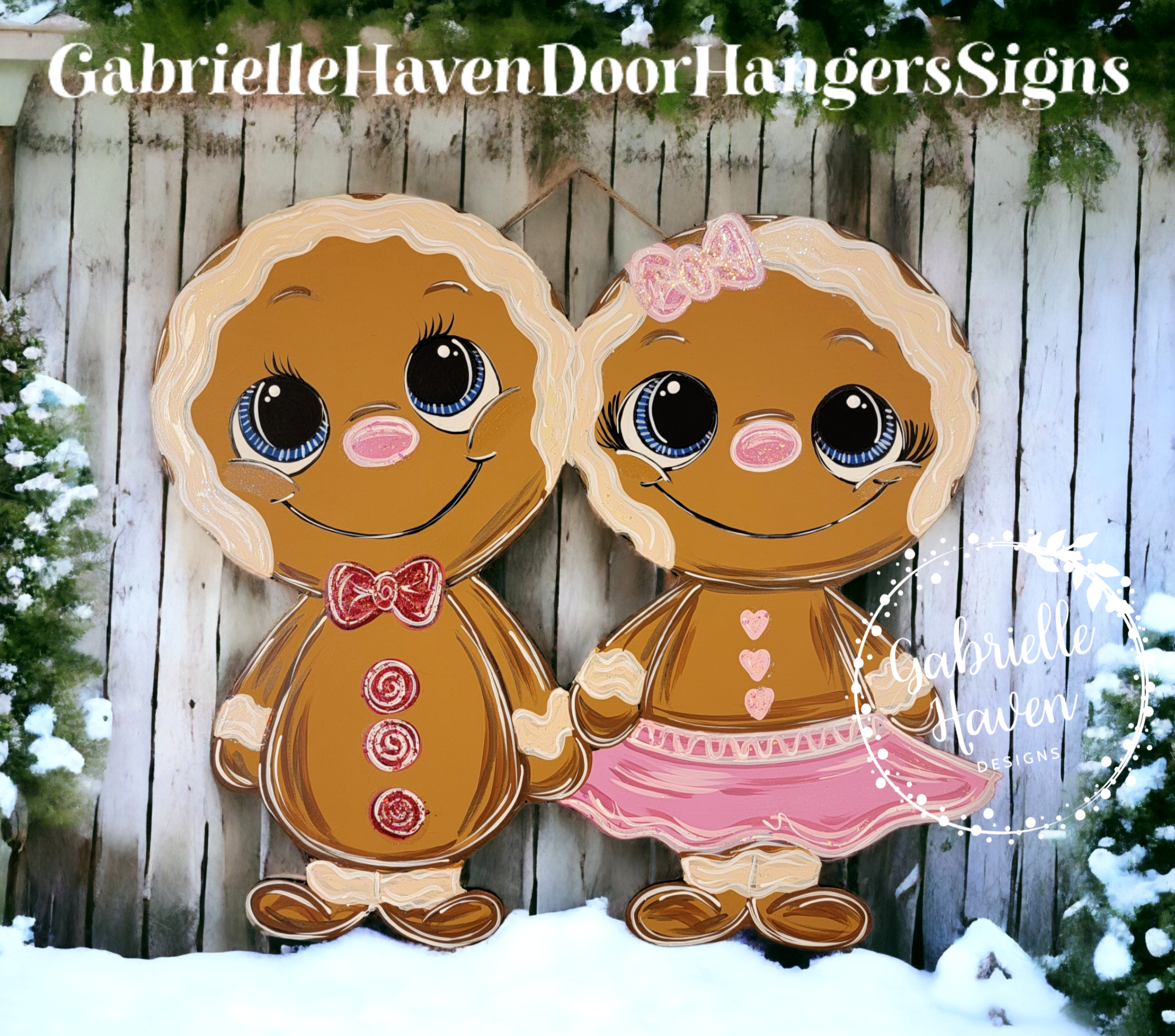 Gingerbread Door Hanger or Sign