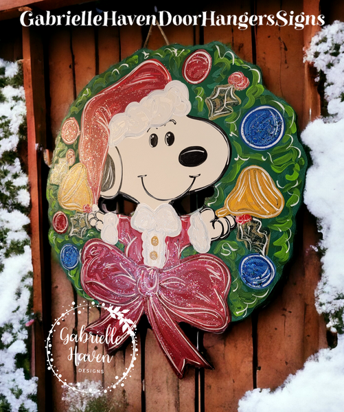 Snoopy Jingle Bells Wreath