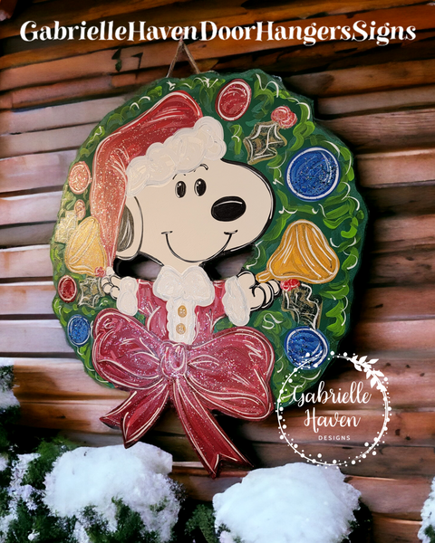 Snoopy Jingle Bells Wreath