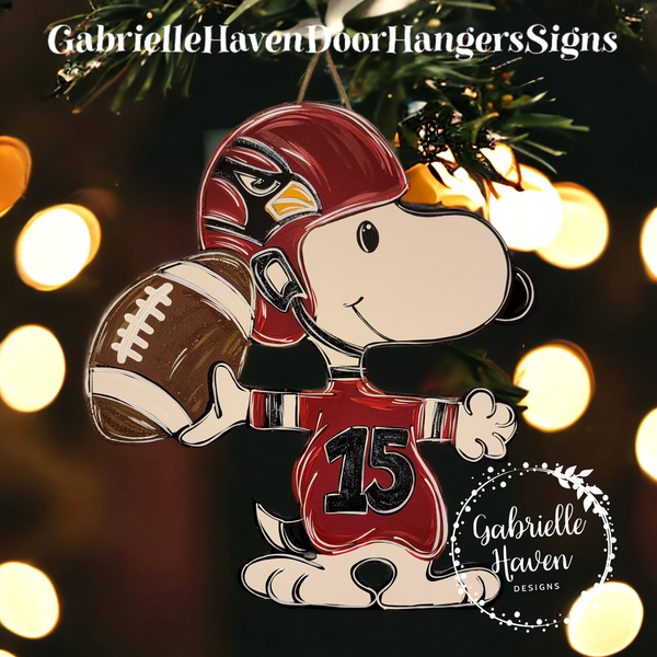 Arizona Cardinals Snoopy Ornament