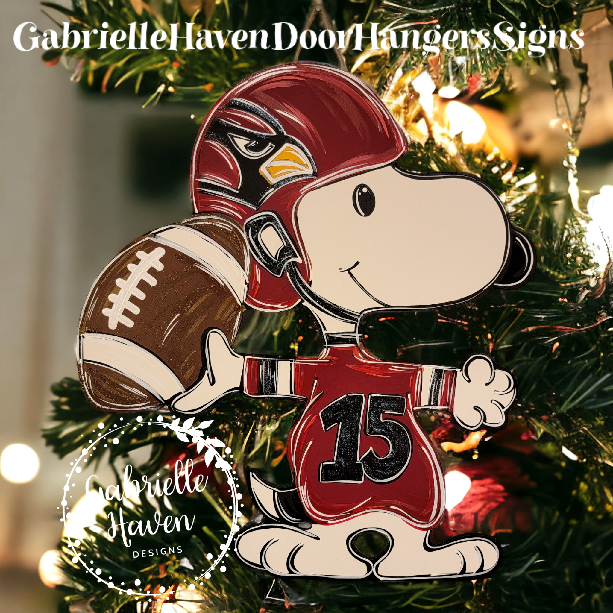 Arizona Cardinals Snoopy Ornament