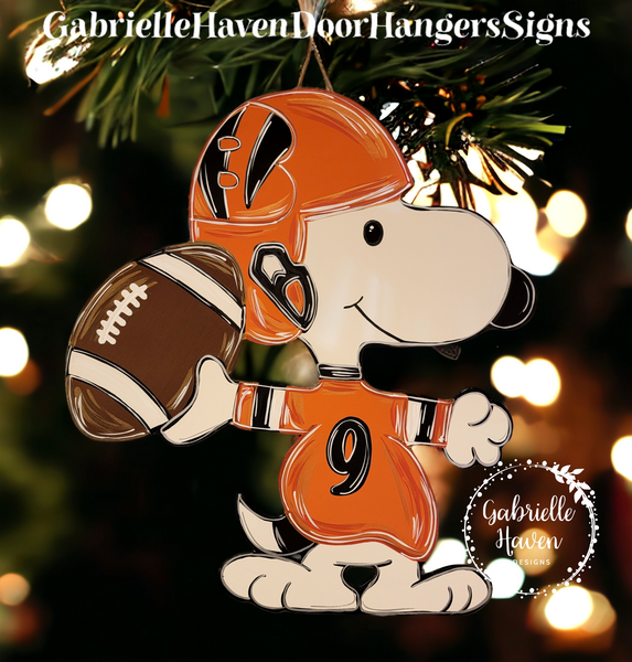 Football Snoopy Ornament