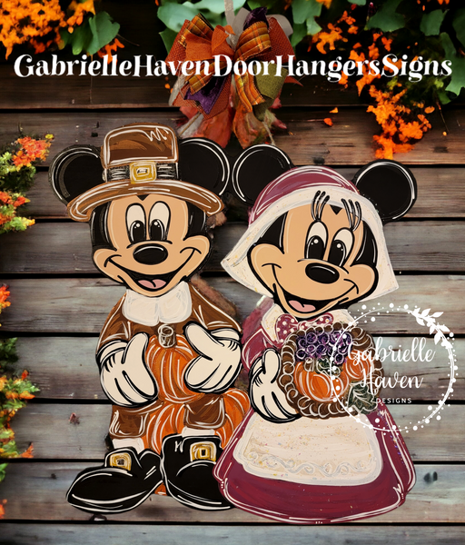 Thanksgiving Pilgrim Mickey and Minnie