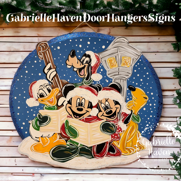 Christmas Caroling Mickey & Friends