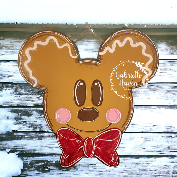 Mickey Gingerbread Head, 22" wide