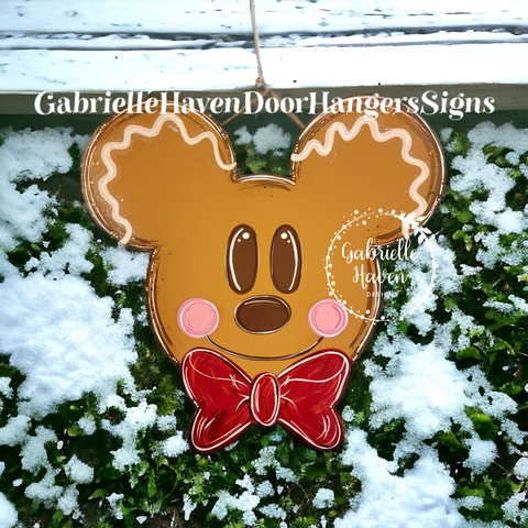 Mickey Gingerbread Head, 22" wide