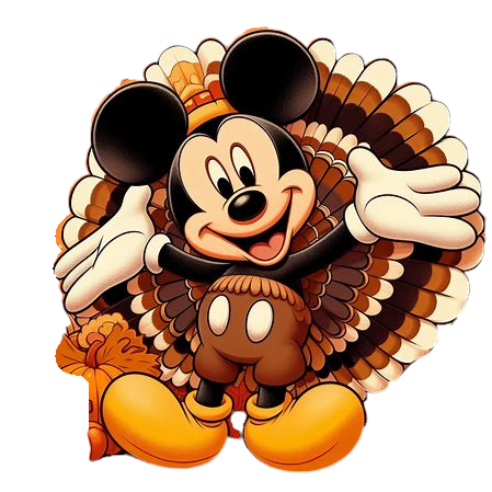 Mickey Turkey with Pumpkins 22"