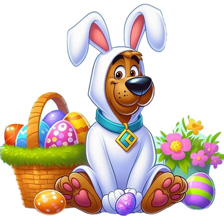 Cute Easter Bunny Scooby