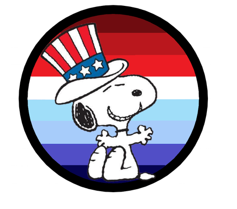 Snoopy Patriotic Stripes