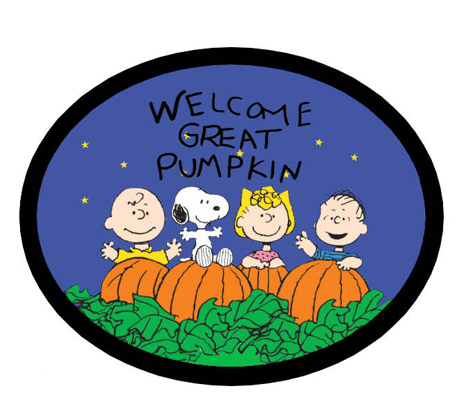 Welcome Great Pumpkin - Snoopy, Charlie, Linus and Sally