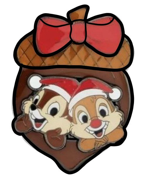 Chip & Dale Christmas Acorn Ornament, 8" height