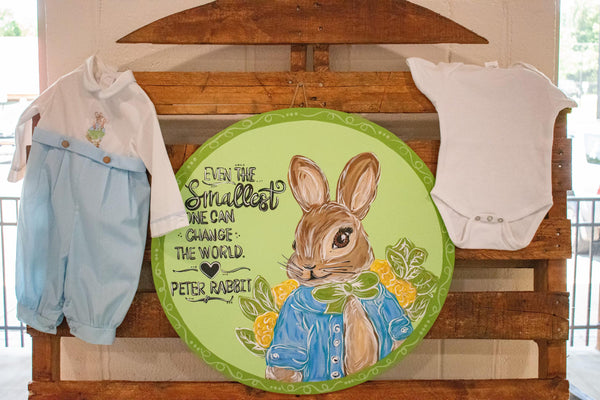 Peter Rabbit Baby Nursery Sign