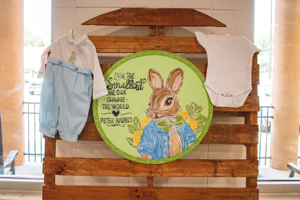 Peter Rabbit Baby Nursery Sign