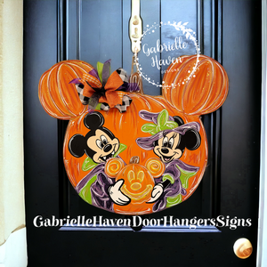 Mickey & Minnie Halloween Pumpkin