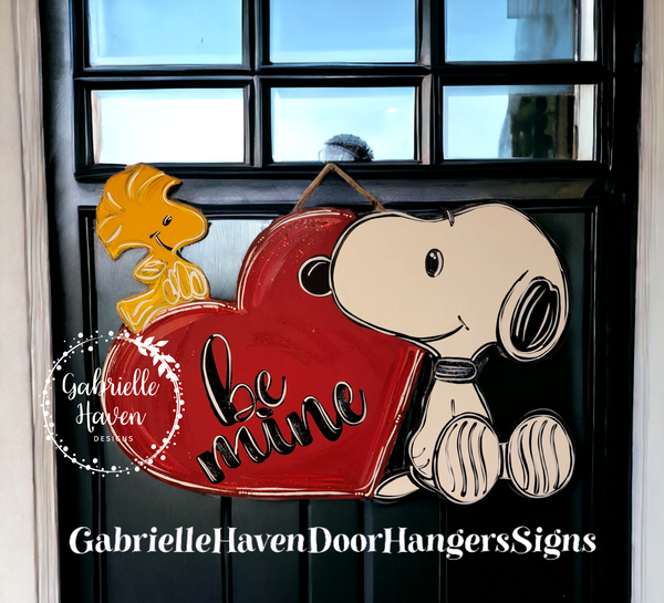 Valentine's Door Hanger, Snoopy Door Hanger