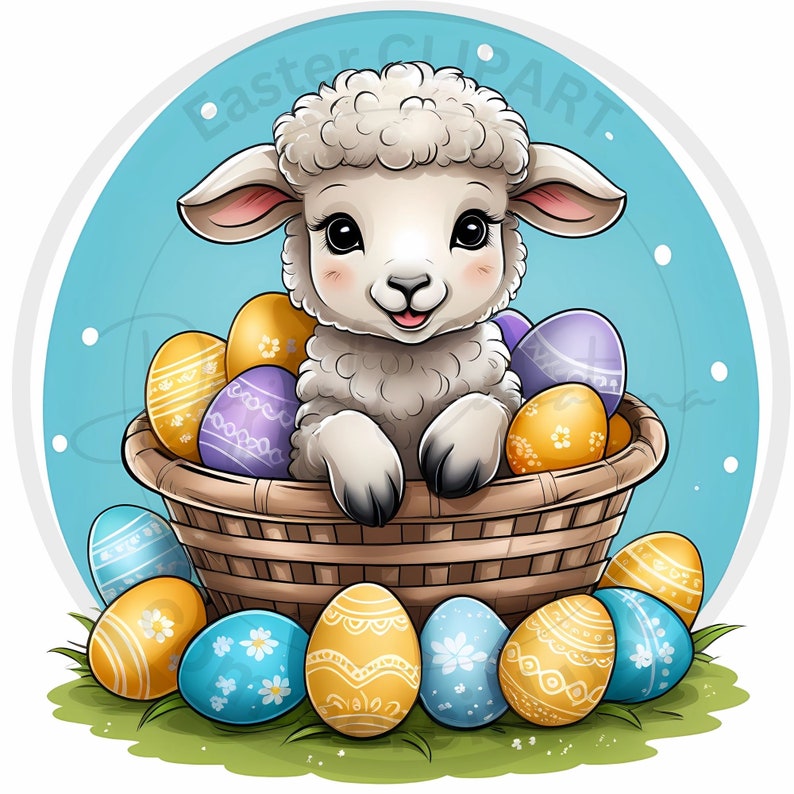 Easter Lamb with Basket