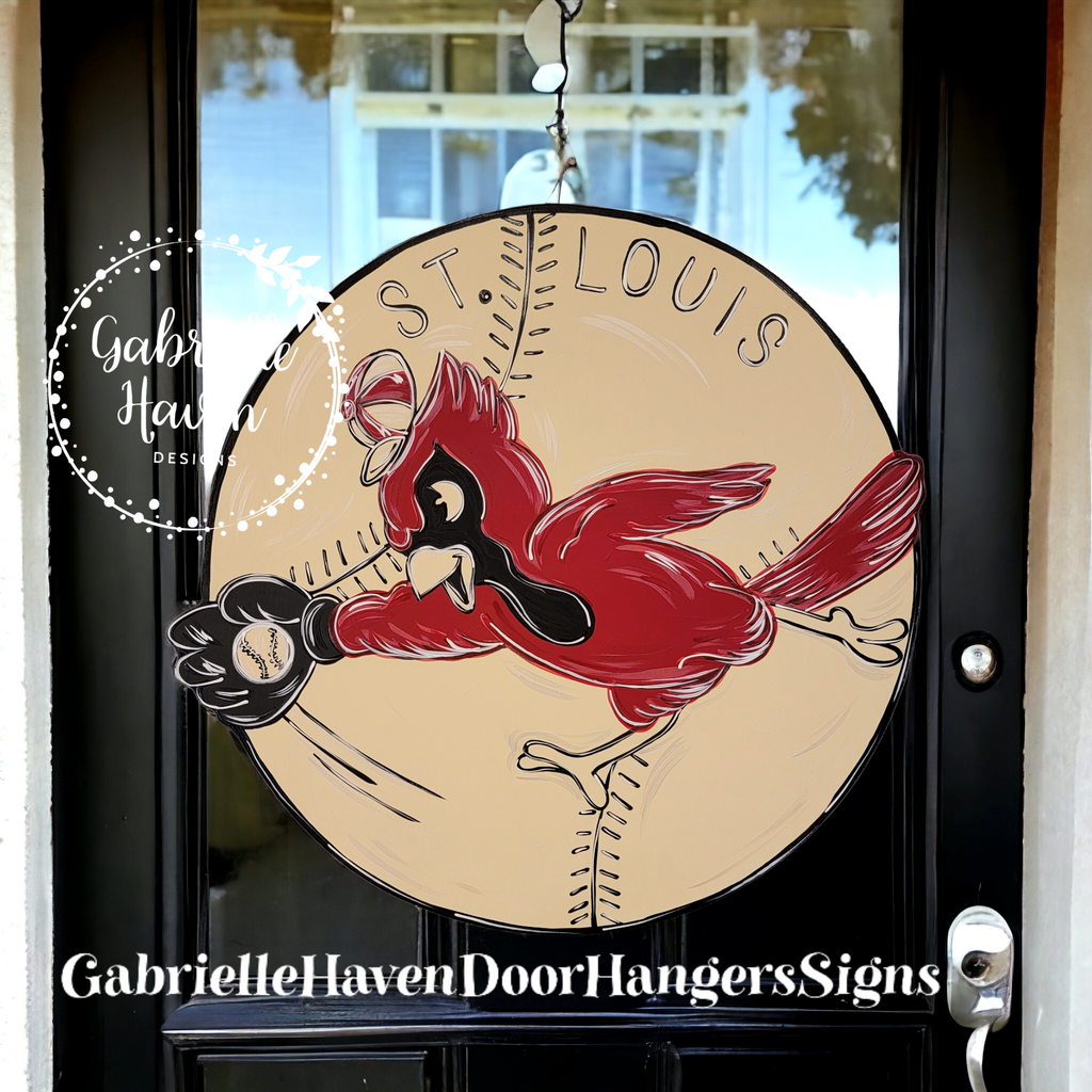St Louis Cardinals Door Hanger Door Sign, St Louis Cardinals