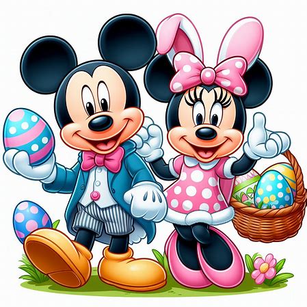 Easter Spring Mickey & Minnie, 22"