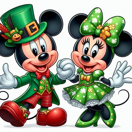 St. Patrick's Mickey & Minnie 22"