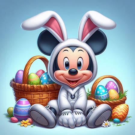 Spring/Easter Bunny Mickey, 22"